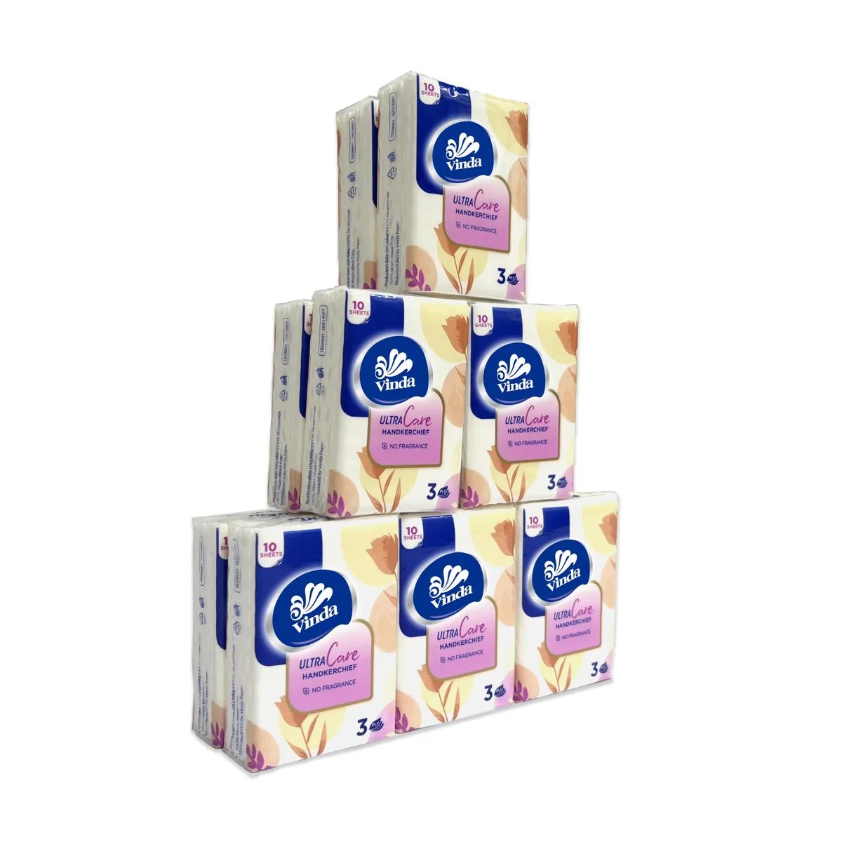  vidaXL PT002-12-10-NL 3-Ply Pocket Tissues 12 Packs x 10 Sheets White Wood Pulp — product photo