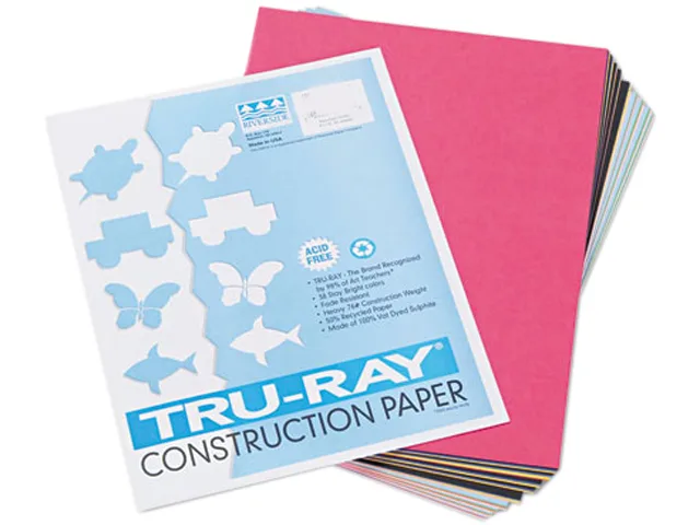 Pacon Pacon 103031 Tru-Ray Construction Paper 76 lb 9 x 12 Assorted 50 Sheets — product photo