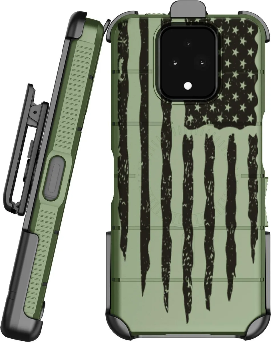 Nakedcellphone Nakedcellphone Case and Belt Clip for Sonim XP Pro 5G - Army USA Flag (MagSafe Compatible) — product photo