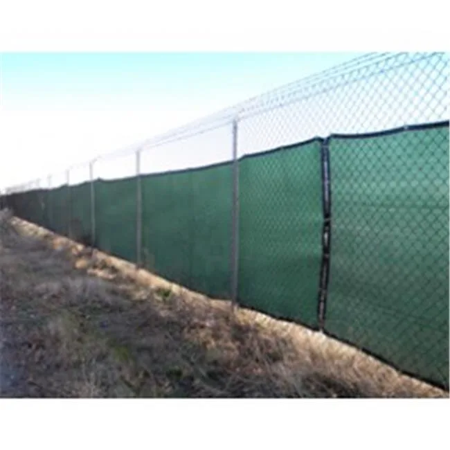 Green fabric privacy screen roll 7.8 ft high by 150 ft long with grommets