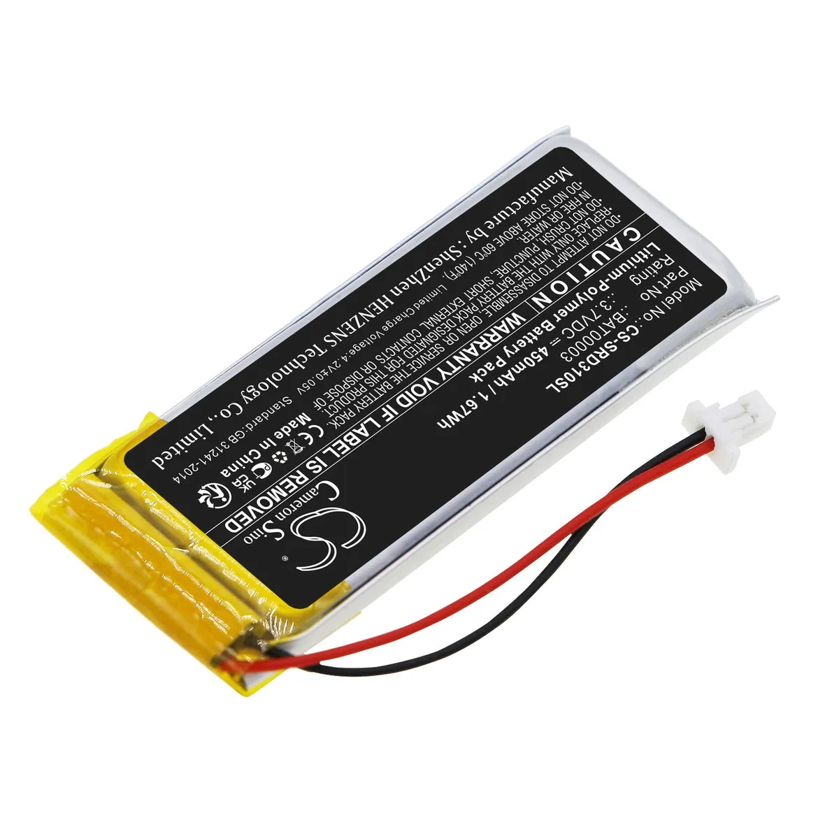 Estry Estry 500mAh 3.7V Lithium Battery for Cardo Scala Rider Q3 Q1 SOLO FM BAT00003 — product photo
