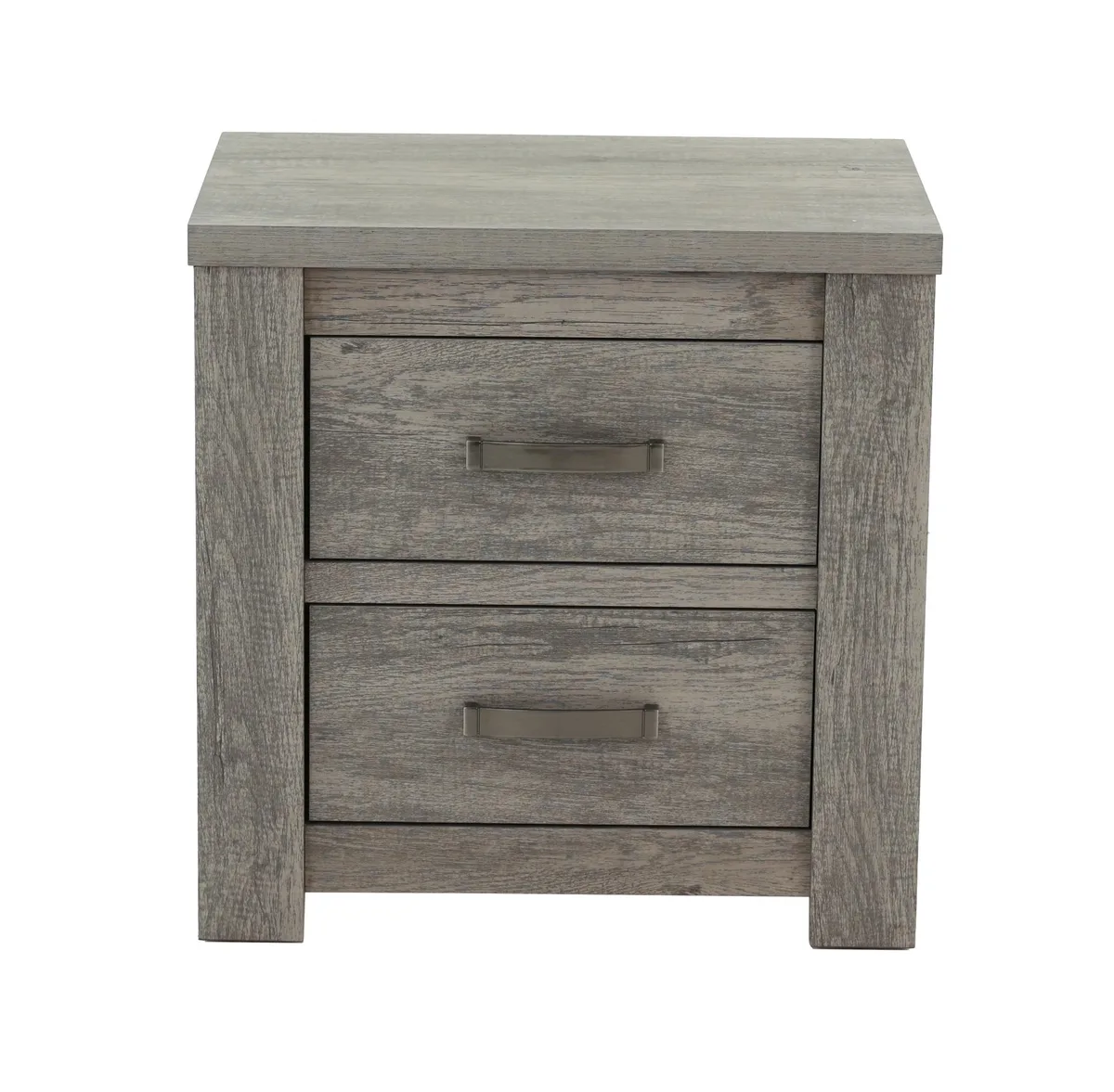 tuphen tuphen Rustic Light Grey Nightstand 2-Drawer 24x17x25H — product photo