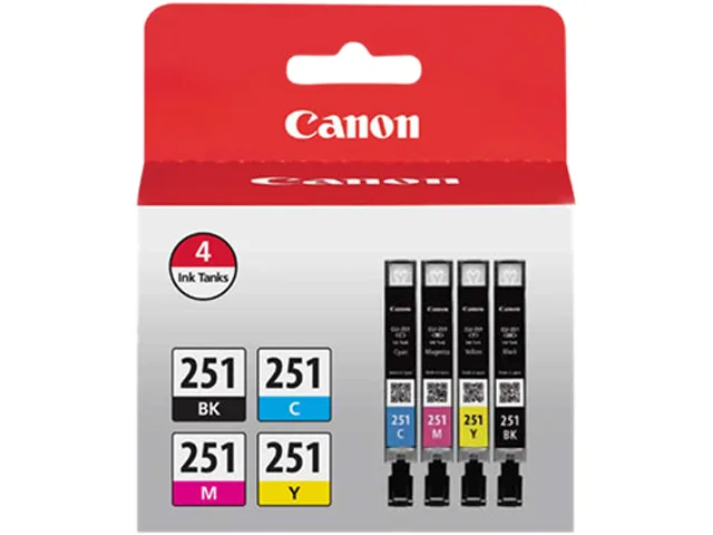 Canon Canon 6513B004 CLI-251 4-pack ink cartridges (genuine brands) — product photo