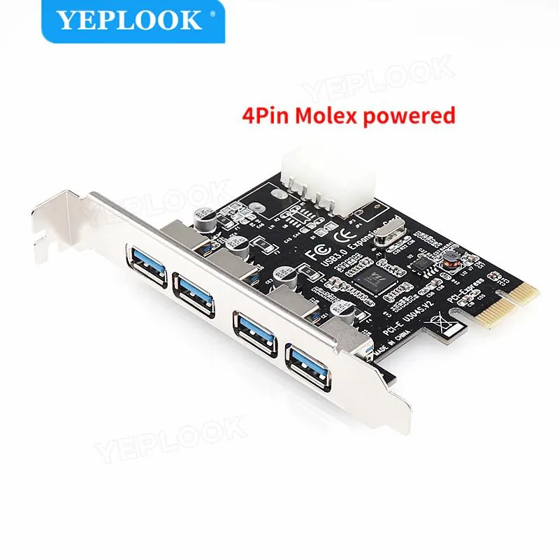 YEPLOOK YEPLOOK 4 Port USB 3.0 PCIe Expansion Card — product photo