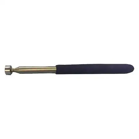 Telescoping magnetic pick-up tool with transparent handle, extends to 33 inches