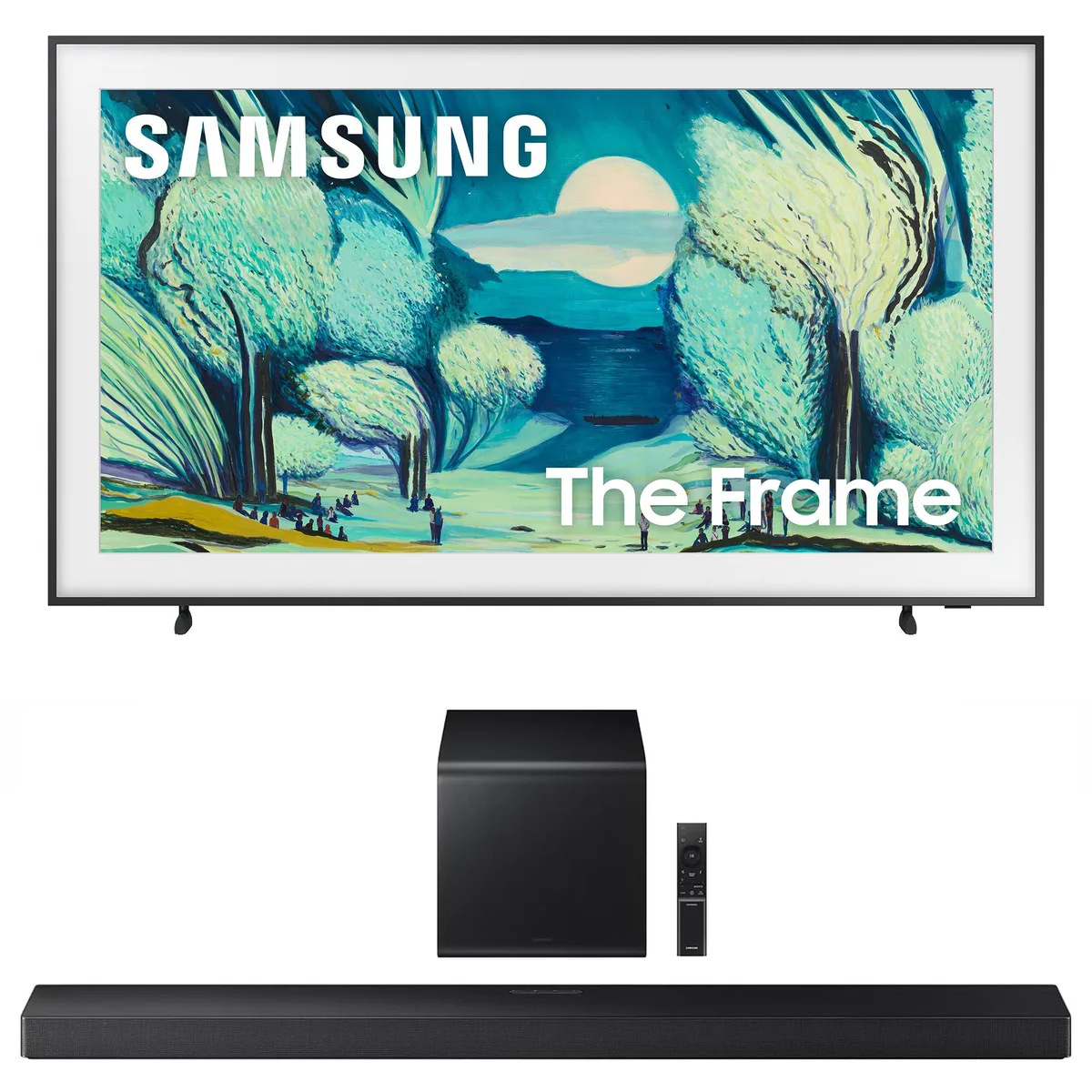 SAMSUNG SAMSUNG QN65LS03FAFXZA 65" QLED 4K 120Hz TV + HW-QS700F 3.1.2 Soundbar (2025) — product photo