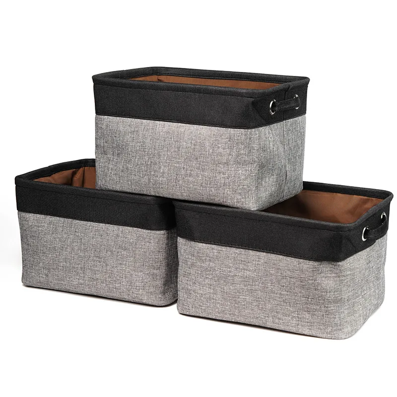 HANNORD HANNORD 3-Pack Collapsible Storage Bins 15 x 10 x 9 in Black — product photo