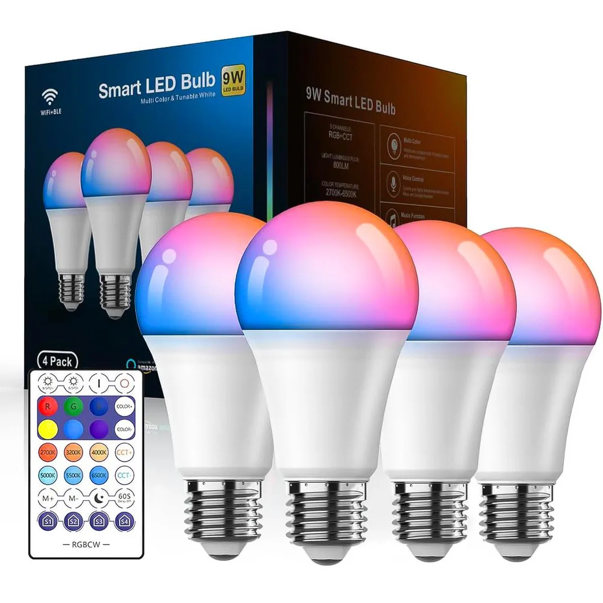 TROPRO TROPRO MLight-WF-9W-4P smart plug 4-pack — product photo