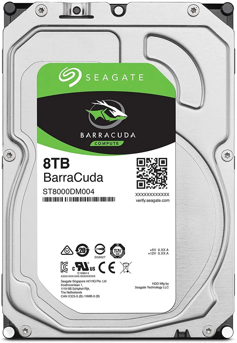Seagate Seagate BarraCuda 8TB 3.5 Inch Sata 5400 RPM 256MB Cache internal hard drive — product photo