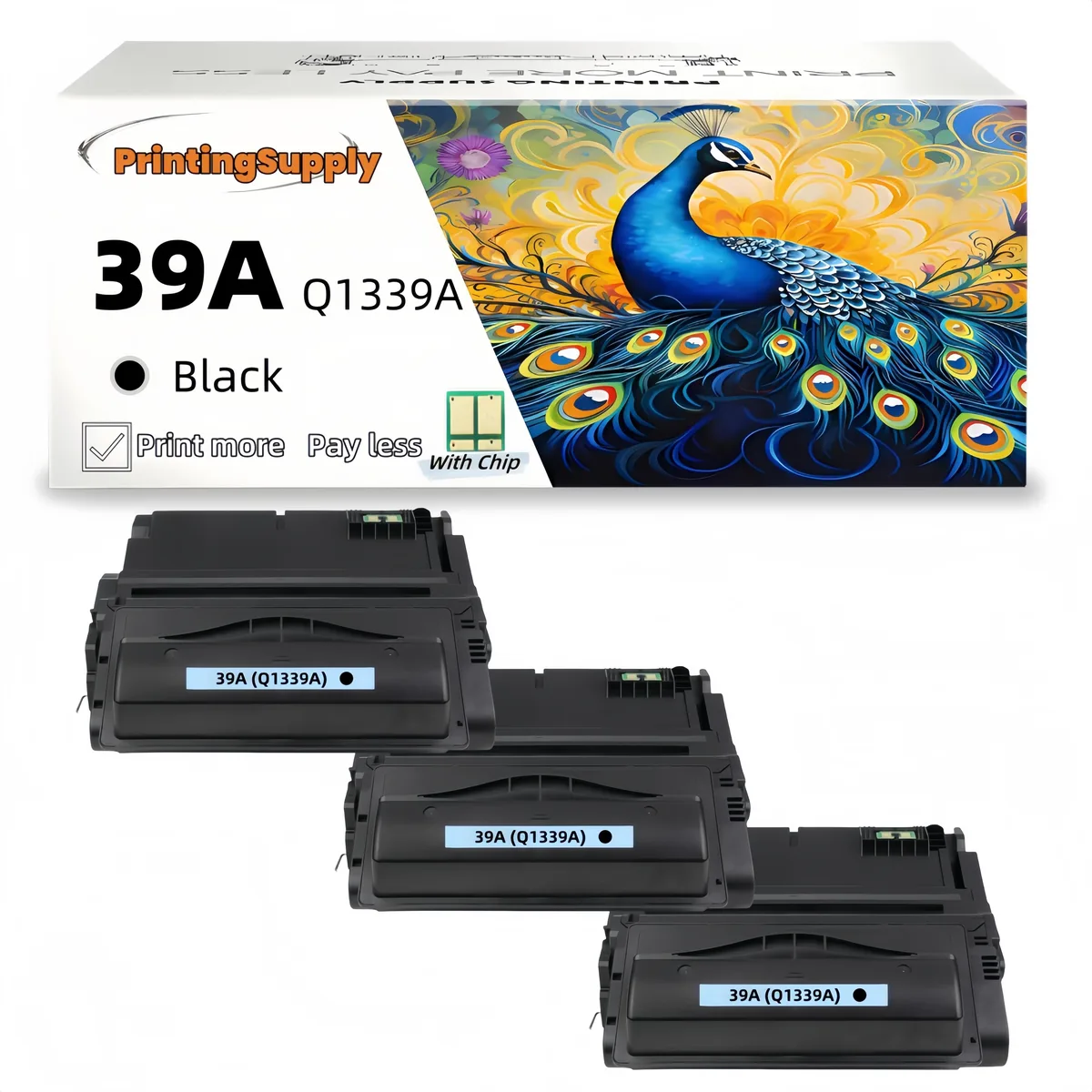 Aster Graphics Inc Aster Graphics Inc 39A Q1339A Black Toner Cartridge 3 Pack 20000 Pages — product photo