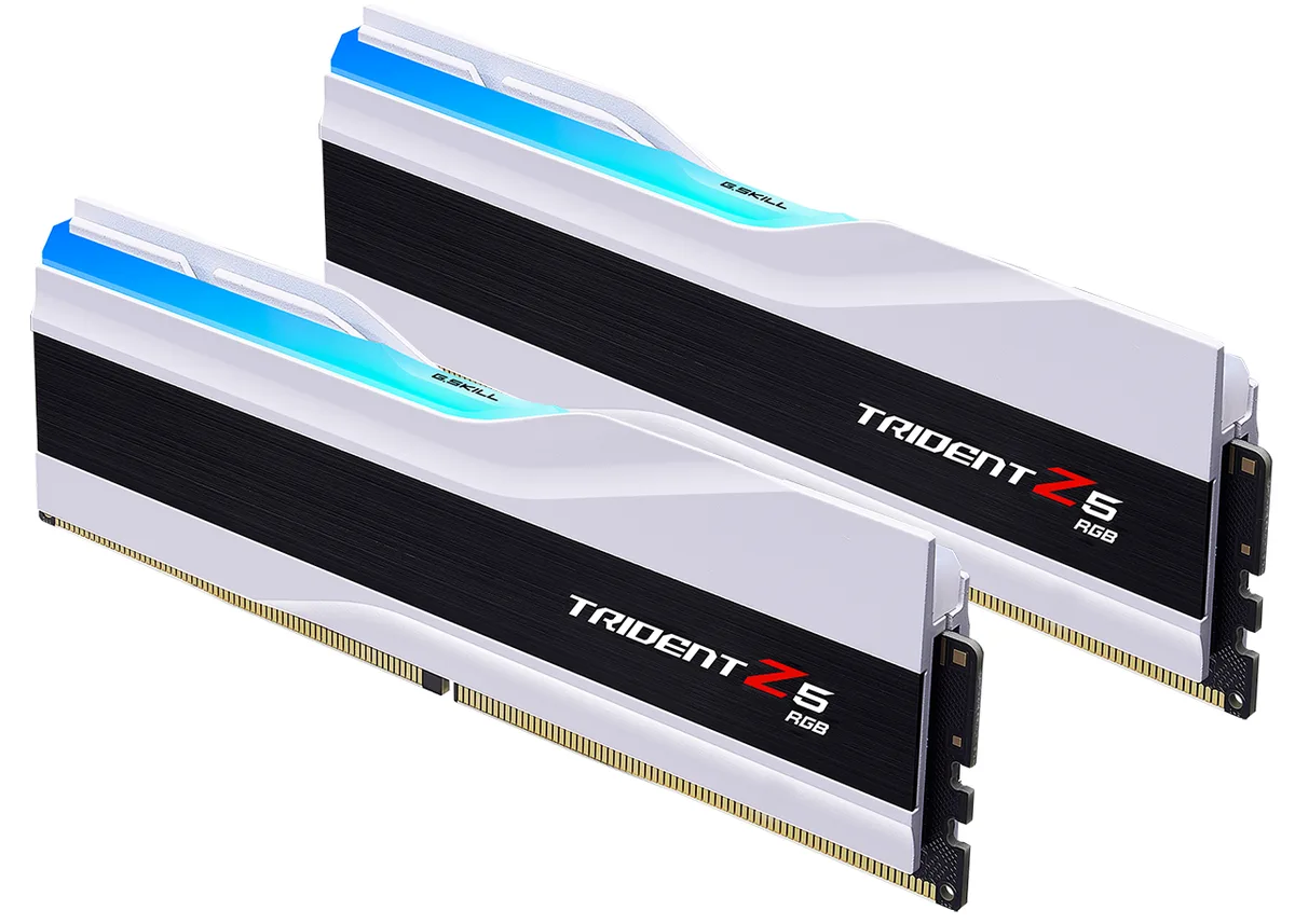 G.SKILL G.SKILL Trident Z5 RGB 96GB (2×48GB) DDR5 6400 CL32 F5-6400J3239F48GX2-TZ5RW desktop RAM — product photo