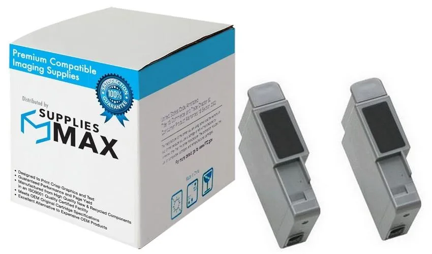 SuppliesMax SuppliesMax BCI-24BK Black Inkjet Cartridge 2 Pack 6881A003AA_2PK — product photo