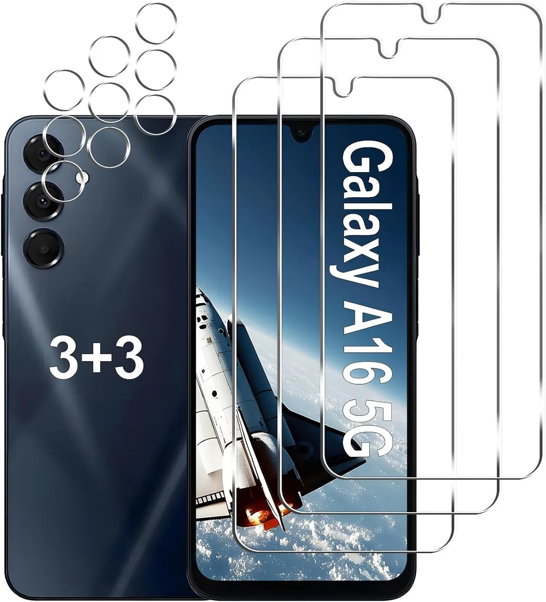 NuoTo NuoTo Screen Protector Kit for Galaxy A16 5G 3+3 Pack — product photo