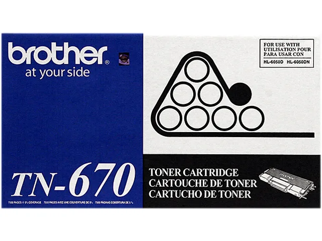 Brother Brother TN670 Black Toner Cartridge 7500 Pages — product photo