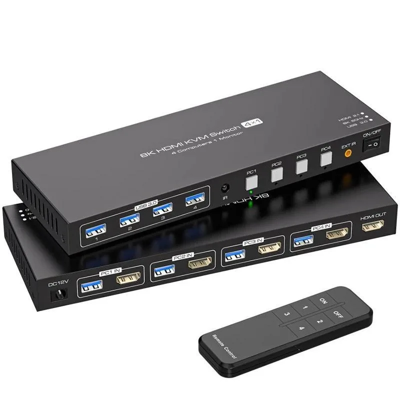 LUOM LUOM SW241-HD HDMI KVM Switch 4-Port 8K@60Hz 4K@144Hz USB 3.0 — product photo