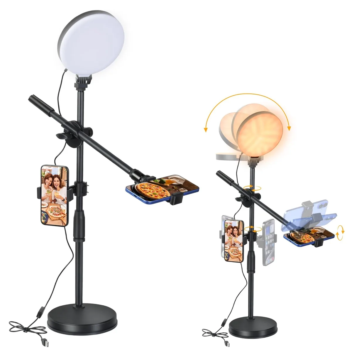  Neewer Desk Ring Light Black 38-58cm 360° 2700-6800K — product photo