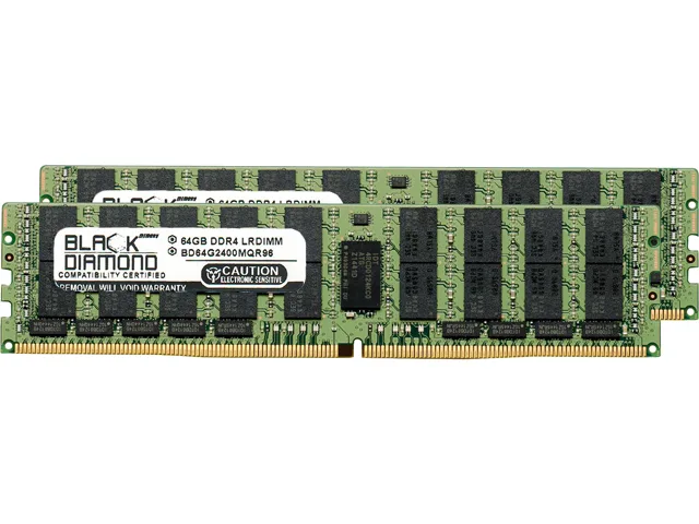 Black Diamond Memory Black Diamond Memory BD64GX22400MQR96 128GB (2 x 64GB) DDR4 2400 ECC Registered server RAM — product photo