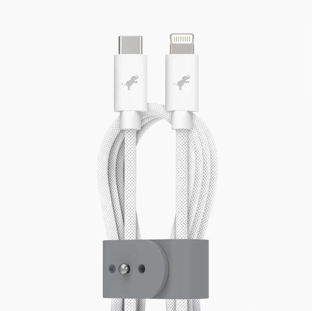  Nimble PowerKnit FLEX USB-C to Lightning Cable 1 ft Blue/Grey — product photo