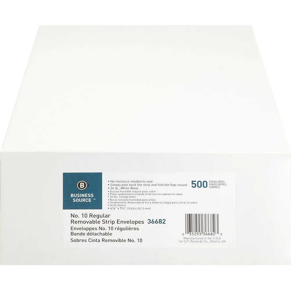 Business Source Business Source 36682 Envelope No. 10 24 lb White 500 Box — product photo