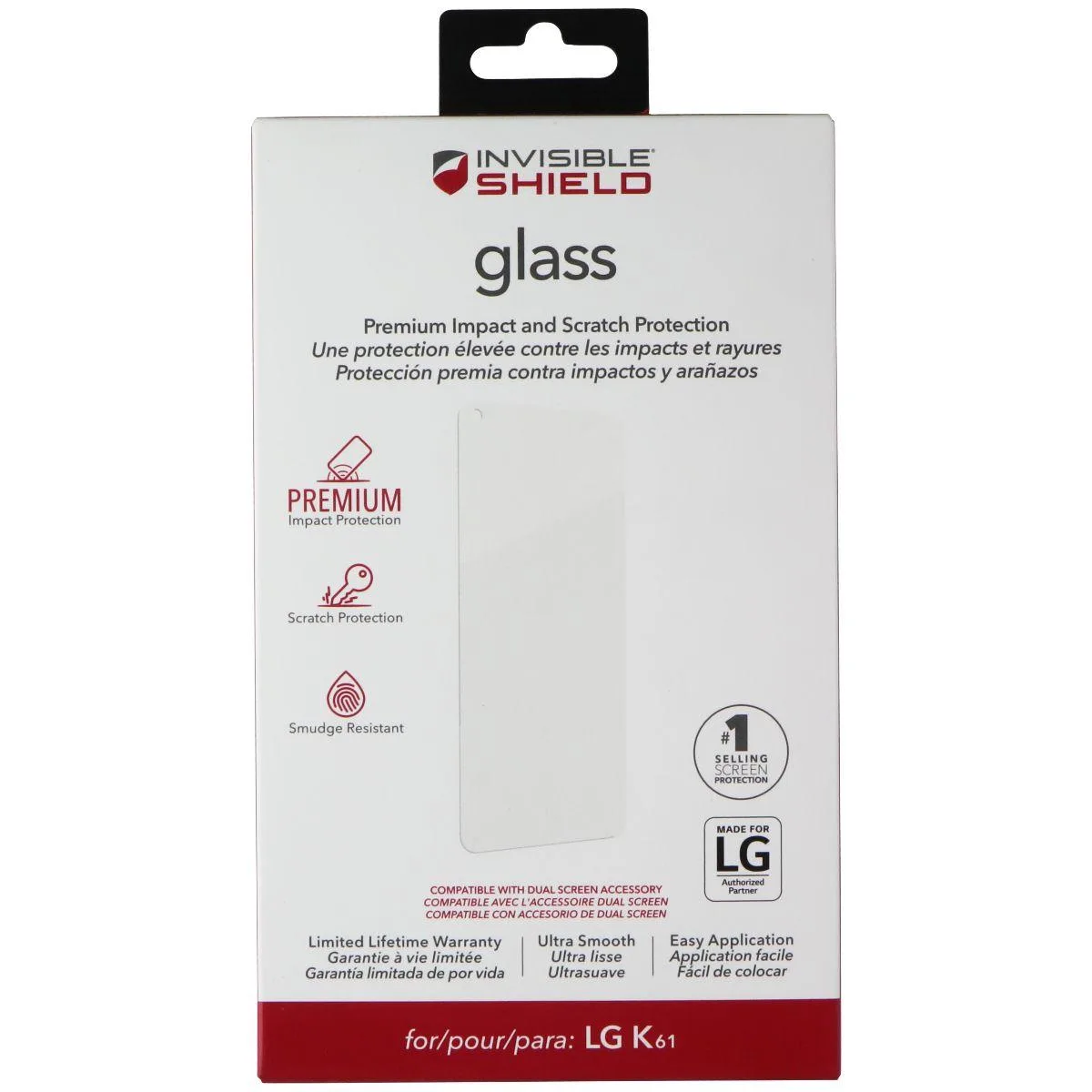 ZAGG ZAGG Invisible Shield Glass Screen Protector cover for LG K61 — product photo