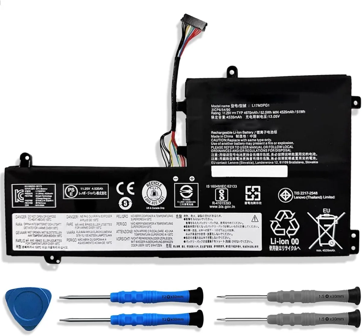 PISKEKAT PISKEKAT L17M3PG1 laptop battery 11.25V 52.5Wh 4670mAh — product photo