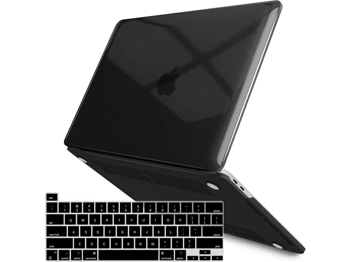 Black hard-shell case and keyboard cover for 13-inch MacBook Pro with Touch Bar