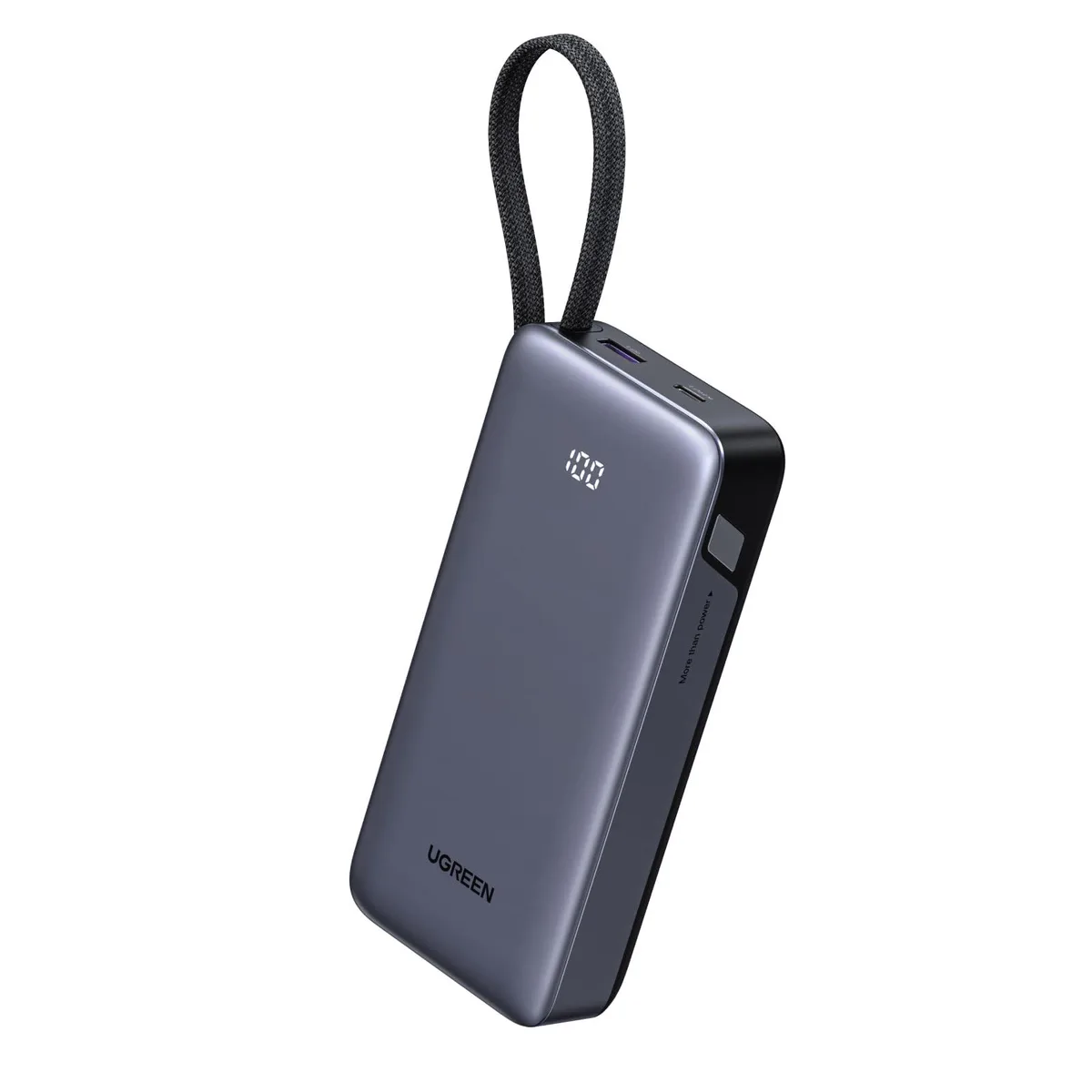  Ugreen PB536 Nexode 20000mAh 45W power bank built-in cable iPhone 17 Pro — product photo