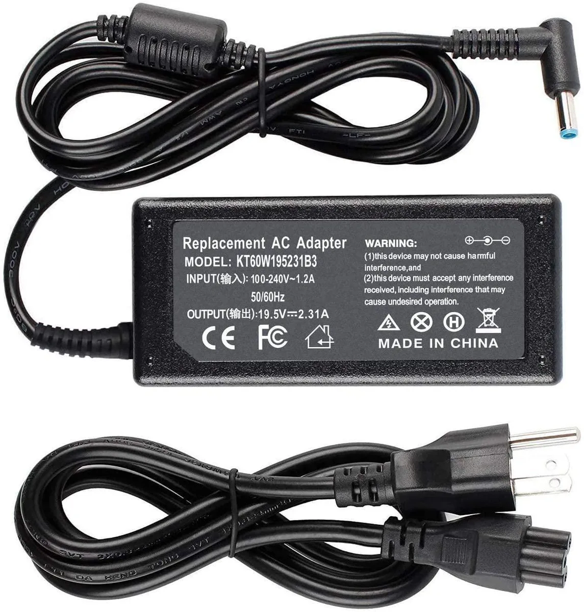 myVolts myVolts 45W 19.5V 2.31A AC Adapter 4.5×3.0 mm — product photo