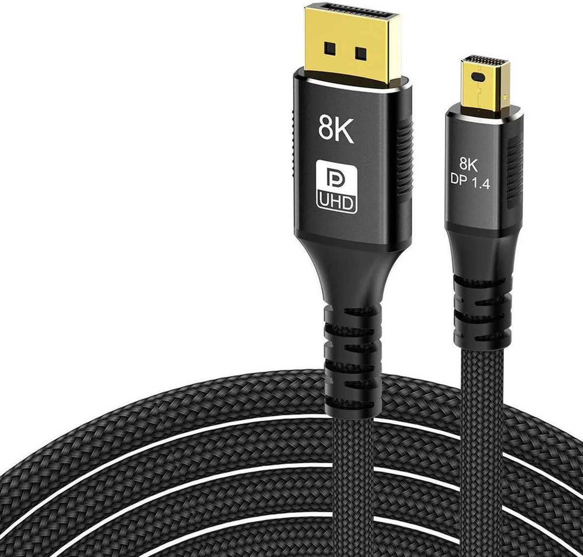 SMUGDESK SMUGDESK Mini DisplayPort to DisplayPort 1.4 Cable 3.3 Feet 8K 60Hz HDR Thunderbolt 2 Compatible — product photo