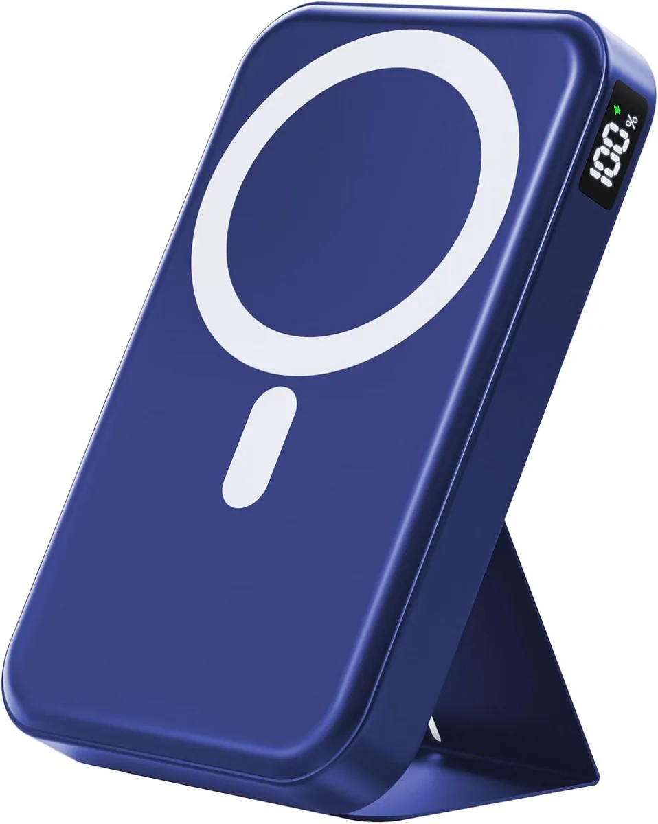 FLEANE FLEANE Magnetic Power Bank 10000mAh Wireless Charger 20W USB-C Blue — product photo