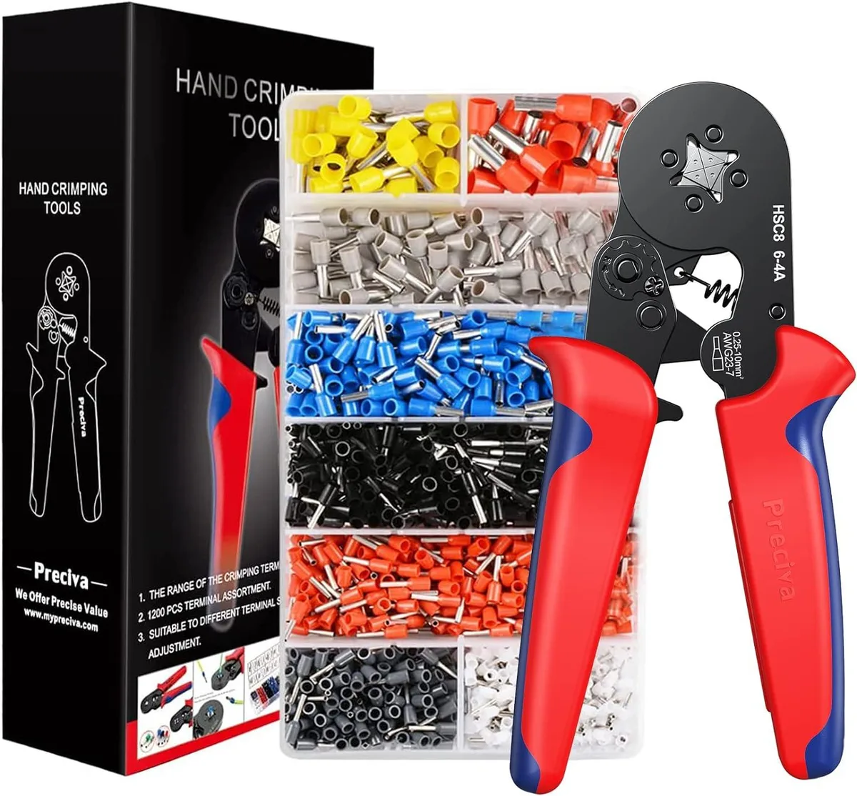 BFKK BFKK Ferrule Crimping Tool Kit AWG 23-7 1200PCS Terminals — product photo