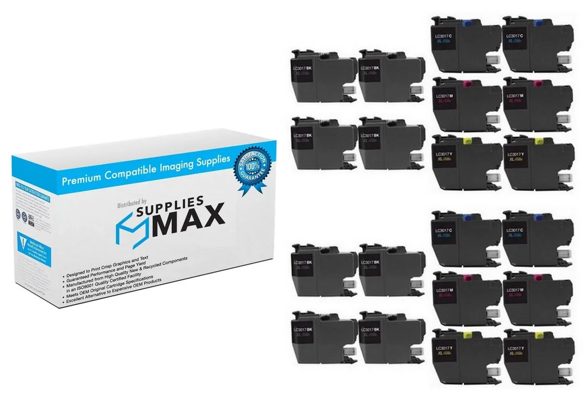 SuppliesMax SuppliesMax LC-3017-8BK4CMY High Yield Inkjet Combo Pack — product photo