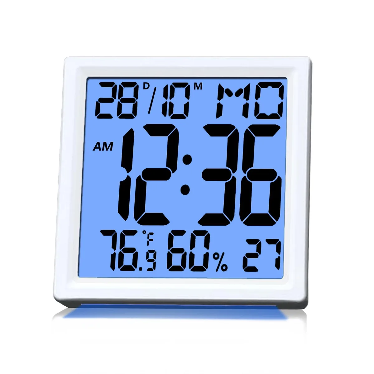  Emerson TAC-518 Digital Alarm Clock White 3.7"x1.5"x3.7 — product photo