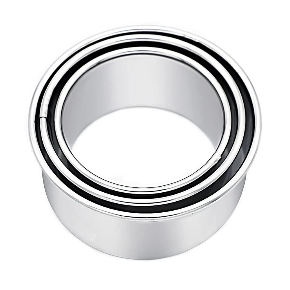  tppyony Biscuit Cutters JZP6 3pcs 2.4/2.8/3.15 in Stainless Steel — product photo