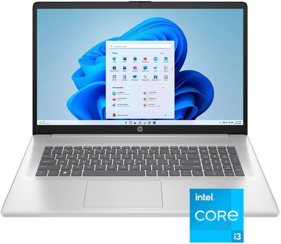 HP HP 17-by4013dx laptop Core i3-1215U 16GB 256GB 17.3" FHD Silver Windows 11 Pro — product photo
