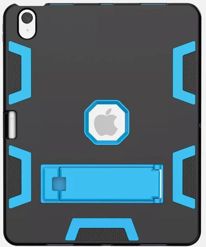For Apple iPad Air 11" 2024 Shockproof 3-Layer Kickstand Case Black/Blue — product photo