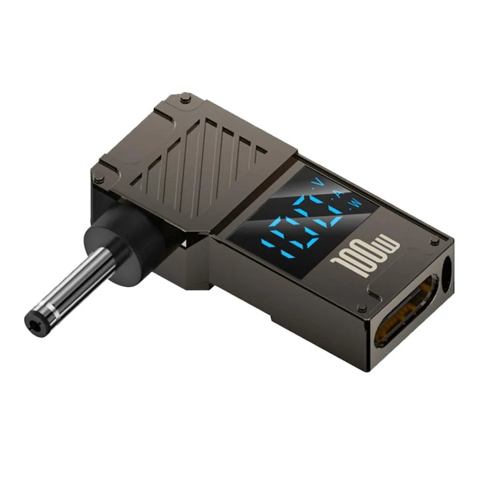 Fervit Fervit USB-C to DC 3.5×1.3 mm 100 W adapter with wattage display — product photo