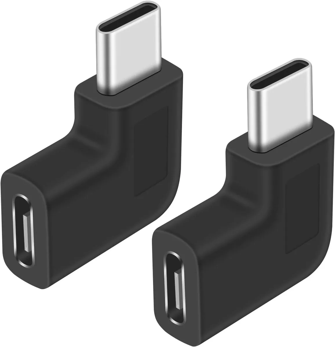 Brainwavz Brainwavz 2-Pack 90° USB-C 3.1 Male-Female Adapter Right &amp; Left Angled — product photo