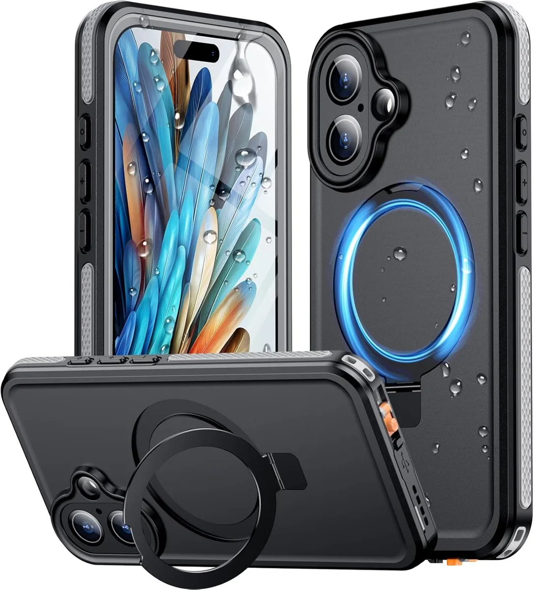 BONAEVER BONAEVER Magnetic Waterproof Case for iPhone 16 Plus 6.7" Black — product photo