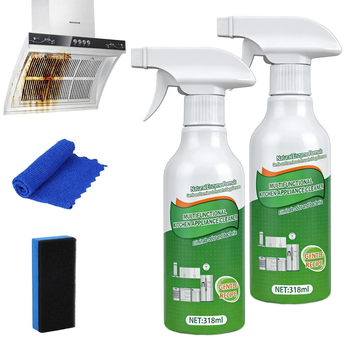 Kitchen Enzyme Cleaner Spray 318ml 2 Pack — product photo