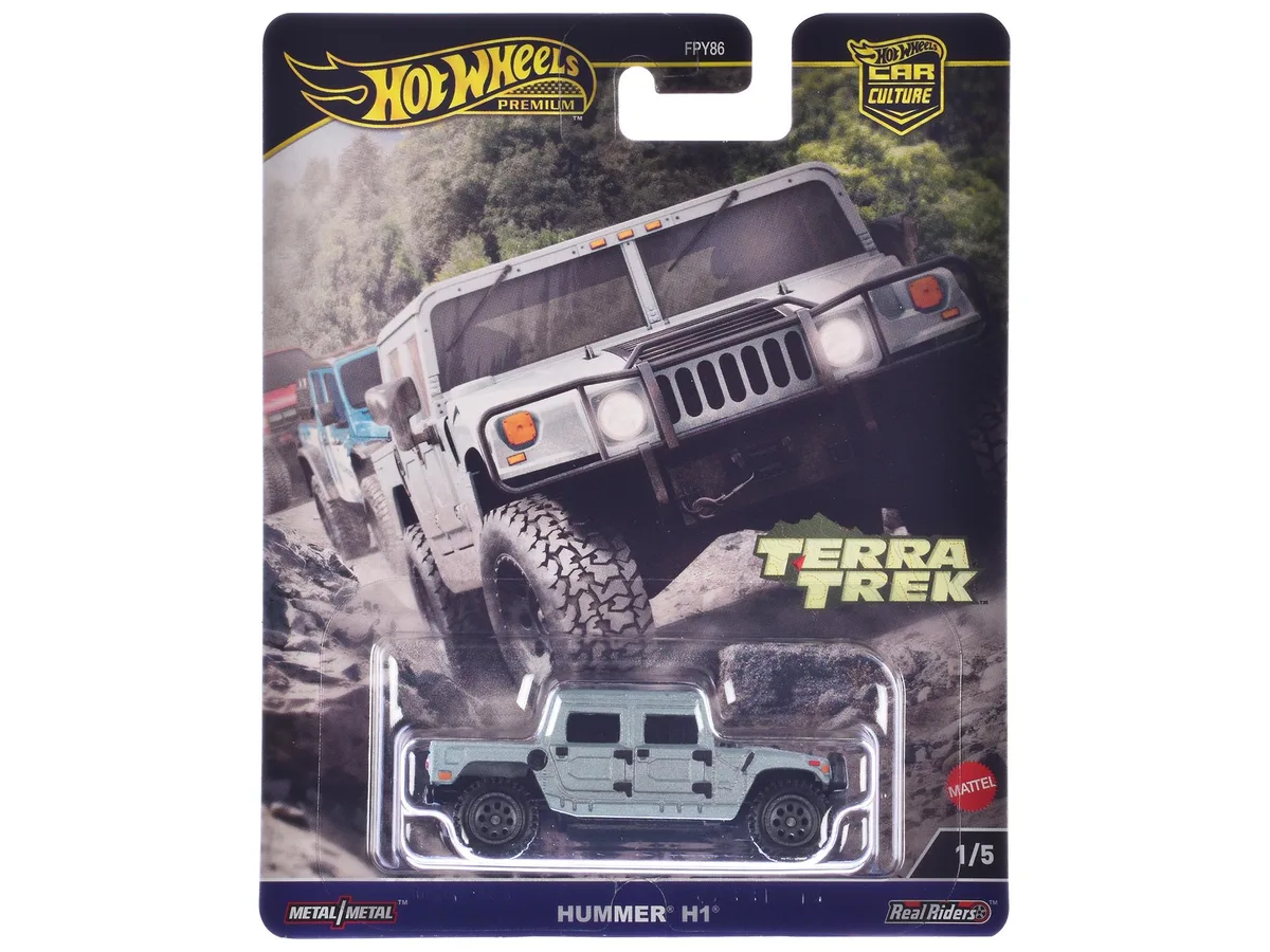 Hot Wheels Hot Wheels Hummer H1 Pickup Truck Gray Metallic Terra Trek 2.75 in hobby collectible — product photo