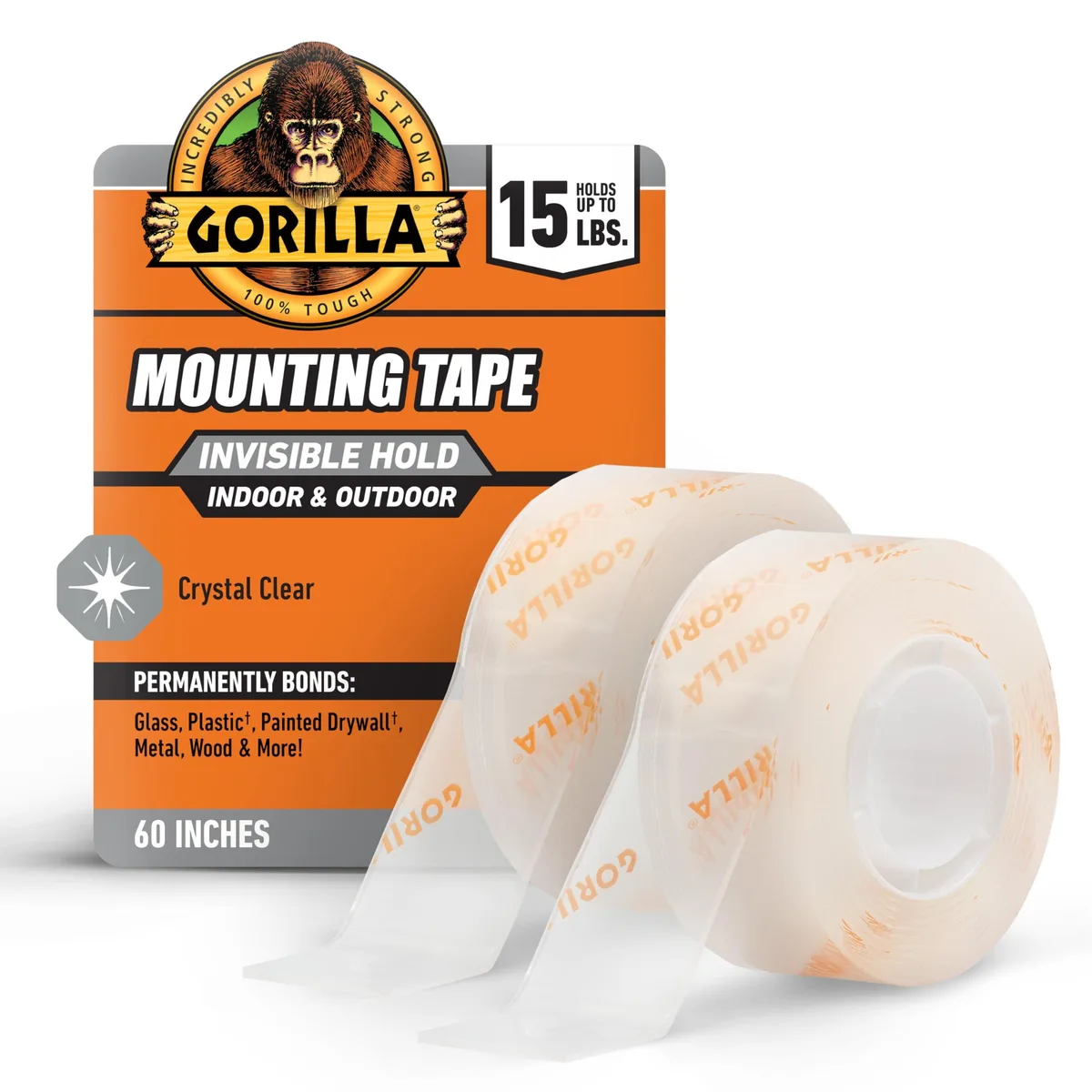 Gorilla 6065016 Double-Sided Mounting Tape 1 in x 60 in Pack of 2 — product photo