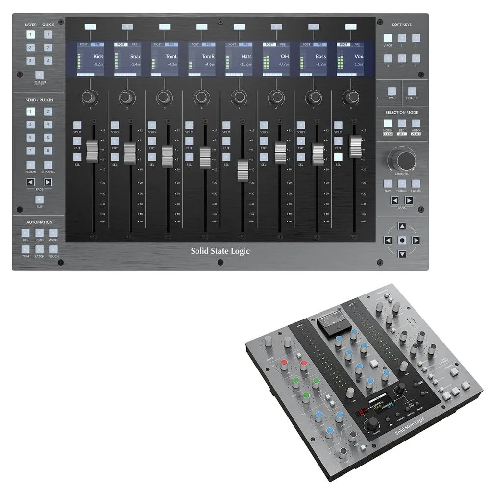 Solid State Logic Solid State Logic UF8 Advanced DAW Controller Bundle with UC1 Hardware Plug-In Control Surface — product photo