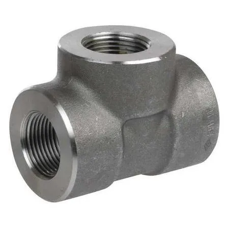 Stainless steel tee coupling with three threaded female ports
