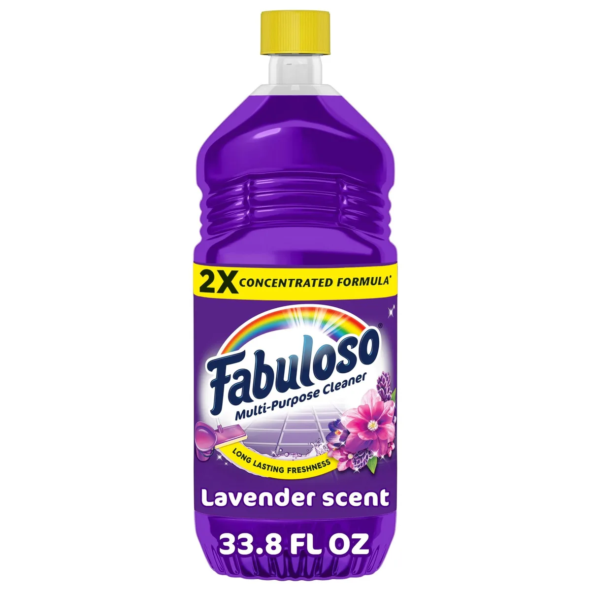Clear 33.8 fl oz bottle of lavender-scented multi-purpose cleaner