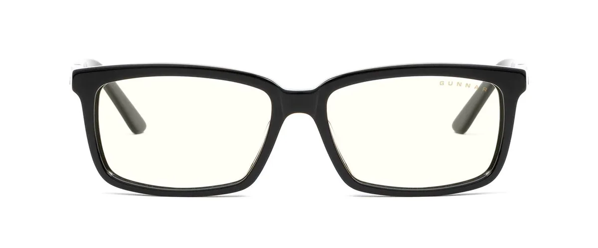 Gunnar Optiks, LLC. Gunnar Optiks Haus Computer Glasses Onyx Frame Clear Lens 35% Blue Light 100% UV HAU-00109 — product photo