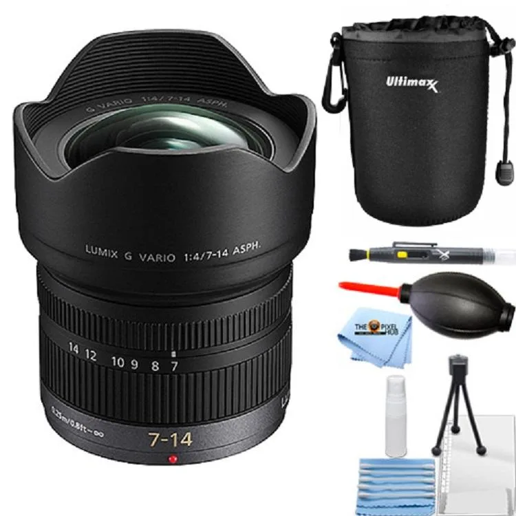 Panasonic Panasonic Lumix G Vario 7-14mm f/4 ASPH Lens H-F007014 with Cleaning Kit — product photo