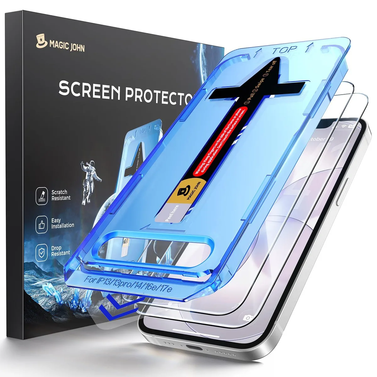  MAGIC JOHN iPhone 17e Screen Protector 6.53in Tempered Glass 9H — product photo