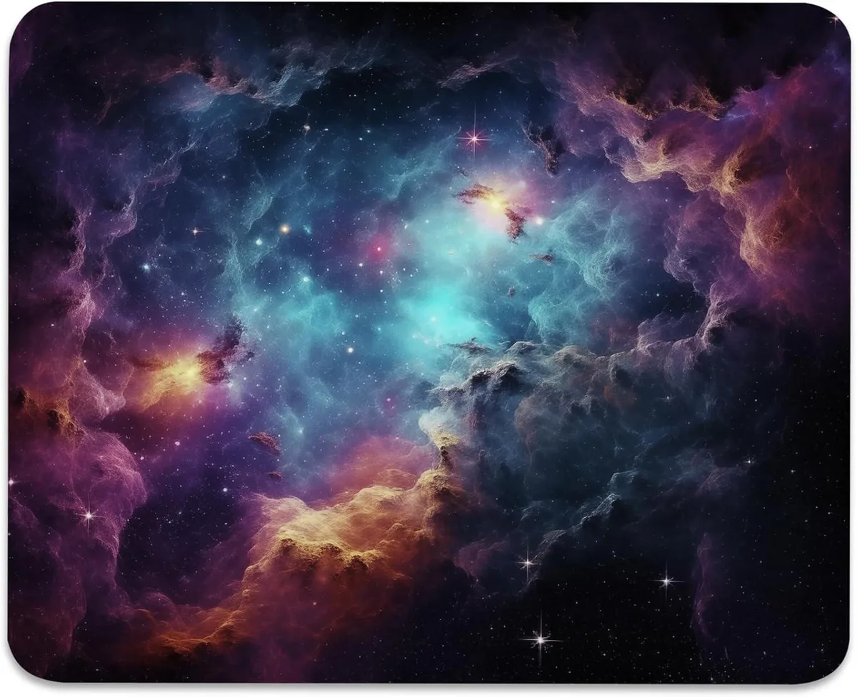 BAOFENG BAOFENG Galactic Nebula Starscape Mouse Pad 10.2 x 8.3 inch — product photo