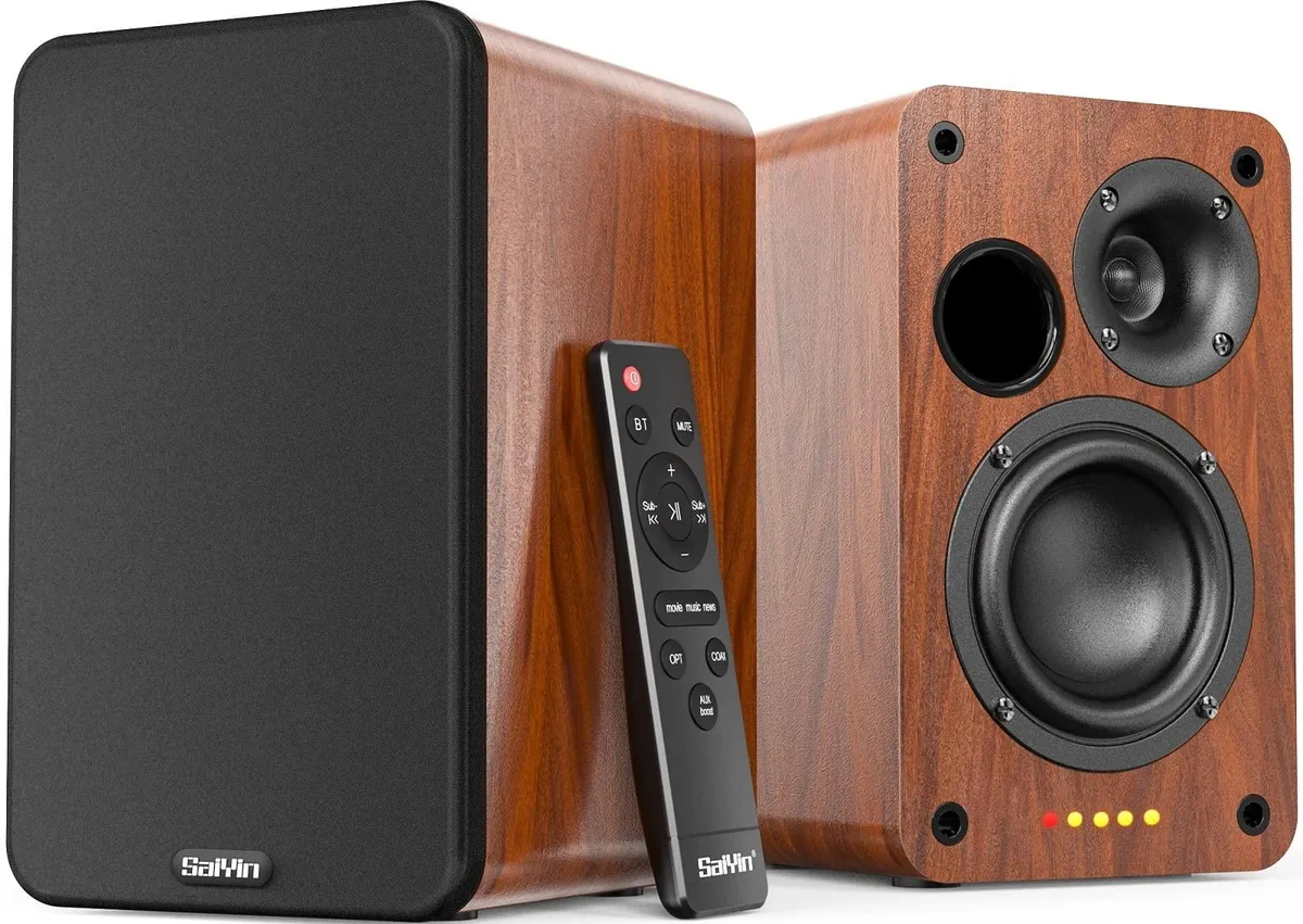  Saiyin DS6701S 2.0 Bookshelf Speakers 30W 3.75in — product photo